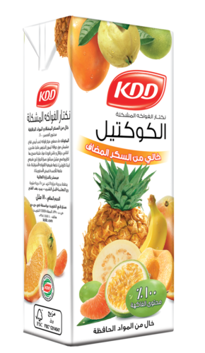 عصير كوكتيل خالي من السكر المضاف من كي دي دي