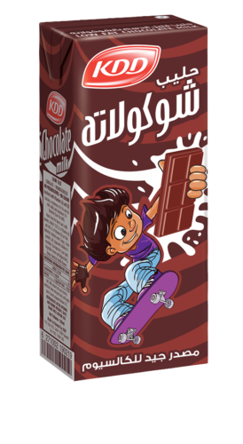 حليب شوكولاته عبوة الشخصية المرحة من كي دي دي
